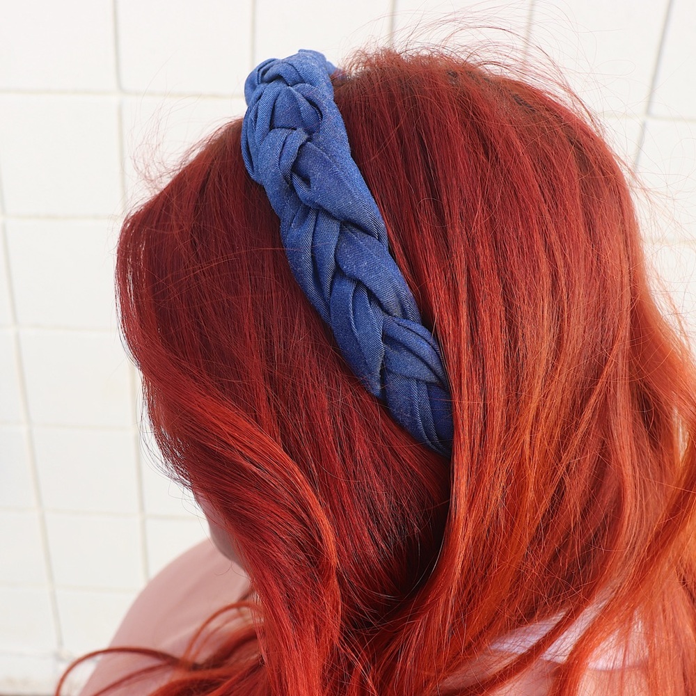 Denim Braided Headband